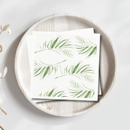 witte orchidee | Elegant tropisch Vrijgezellenfees Servet