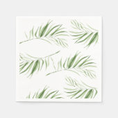 witte orchidee | Elegant tropisch Vrijgezellenfees Servet (Voorkant)