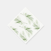 witte orchidee | Elegant tropisch Vrijgezellenfees Servet (Hoek)