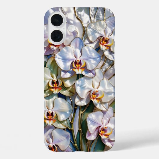 Witte Orchidee Elegante Phonehoes Bloemendesign Case-Mate iPhone Case (Achterkant)
