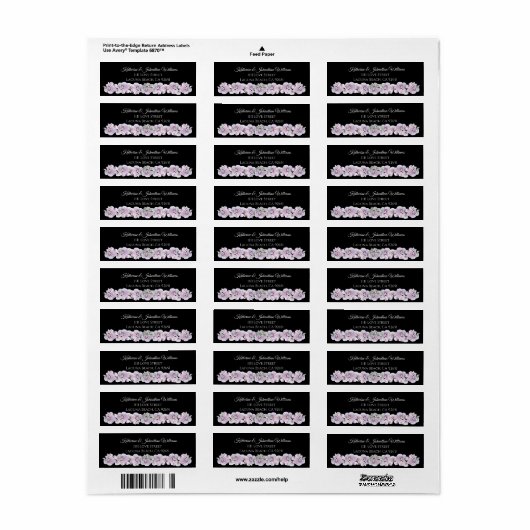 Witte Orchidee Embrace-Wedding- Etiket (Full Sheet)