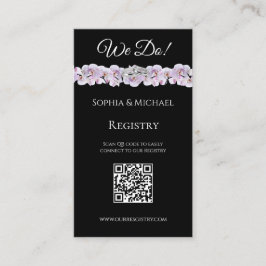 Witte Orchidee Embrace-Wedding Rings-Registry Visitekaartje