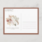 Witte orchidee en gedroogde Palm Boho Vrijgezellen Uitnodiging Briefkaart (Achterkant)