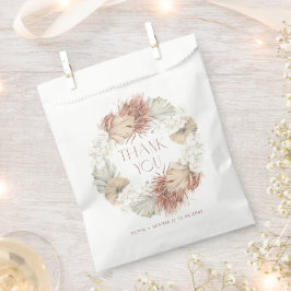 Witte Orchidee en Gedroogde Palm Krans Boho Bruilo Bedankzakje