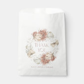 Witte orchidee en gedroogde palmkrans Boho bruilof Bedankzakje (Voorkant)