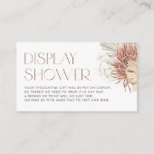 Witte orchidee en palmbladeren Boho Display Shower Informatiekaartje (Voorkant)