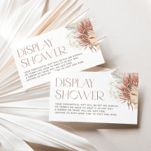 Witte orchidee en palmbladeren Boho Display Shower