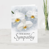 Witte orchidee falaenopsis met diepste sympathie kaart (Voorkant)