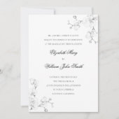 Witte Orchidee Fine Art Lijst Formele Elegante Bru Kaart (Voorkant)