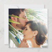 Witte Orchidee Foto Huwelijk Save the Date Kaart (Achterkant)