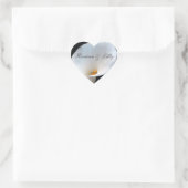 Witte Orchidee gepersonaliseerde hart bruiloft Sti Sticker (Tas)