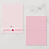 Witte orchidee gevouwen plaats kaarten plaatskaartje (Voorkant / Achterkant)