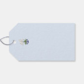 Witte orchidee in Chinoiserie-kom Cadeaulabel (Achterkant Horizontaal)