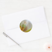 Witte Orchidee Magische Bruiloft Uitnodiging Seals Ronde Sticker (Envelop)
