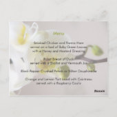 Witte orchidee · Menu Briefkaart (Achterkant)