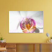 Witte orchidee met paarse en gele canvas afdruk (Insitu (Woonkamer))