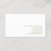 Witte orchidee met reflectie op water visitekaartje (Achterkant)