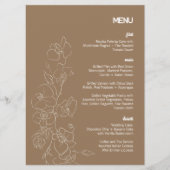 Witte Orchidee · Moderne Tropische bruiloft Menu (Voorkant)
