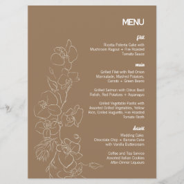 Witte Orchidee · Moderne Tropische bruiloft Menu
