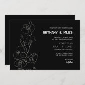 Witte Orchidee · Moderne tropische uitnodiging (Voorkant / Achterkant)