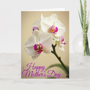Witte Orchidee Moederdagkaart Kaart