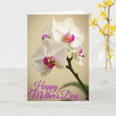 Witte Orchidee Moederdagkaart Kaart (Gele Bloem)