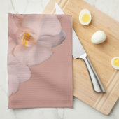 Witte orchidee op badge theedoek (Quarter Fold)