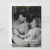 Witte orchidee op zwart | Goud Lijst | Foto Bruilo Kaart (Achterkant)