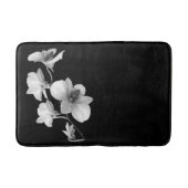 Witte orchidee op zwarte badmat II (Voorkant)