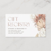 Witte orchidee palm verlaat Boho Baby shower regis Informatiekaartje (Voorkant)