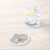 Witte Orchidee Papier Onderzetter (Insitu)