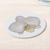 Witte Orchidee Papier Onderzetter (Gebogen)