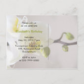 Witte Orchidee · Party Invitation Briefkaart (Achterkant)