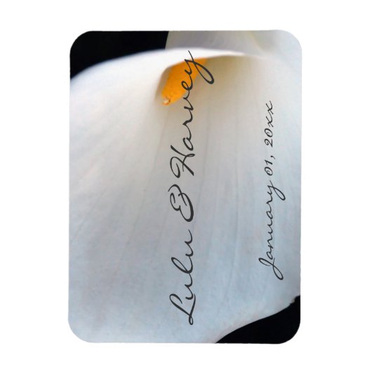 Witte Orchidee Persoonlijke Magneet (Verticaal)