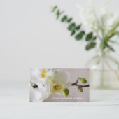 Witte orchidee · Plaats de kaart Plaatskaartje (Staand voorkant)