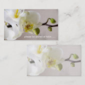 Witte orchidee · Plaats de kaart Plaatskaartje (Voorkant / Achterkant)