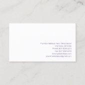 Witte orchidee reflectie op water zachte lavendel visitekaartje (Achterkant)