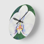 Witte orchidee ronde klok (Hoek)