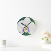 Witte orchidee ronde klok (Huis)