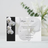 Witte Orchidee RSVP Uitnodiging (Staand voorkant)