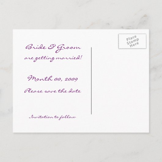 Witte orchidee Save the date briefkaarten (Achterkant)