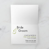 Witte orchidee Save the date Kaart (Binnen)