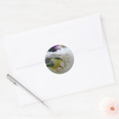 Witte Orchidee schoonheid bruiloft uitnodigingen z Ronde Sticker (Envelop)