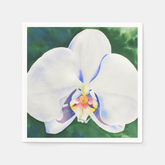 Witte Orchidee Servet (Voorkant)
