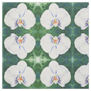 Witte Orchidee Stof