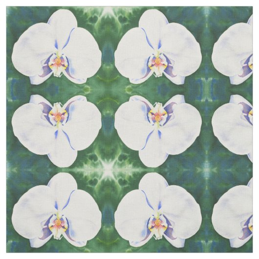 Witte Orchidee Stof (Swatch)