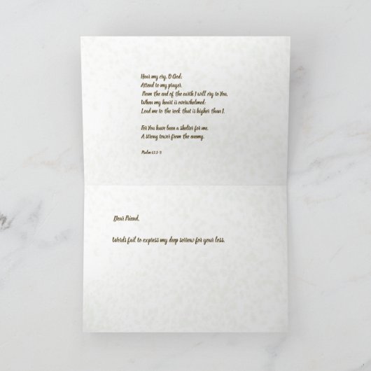 Witte Orchidee Sympathie Kaart (Binnen)