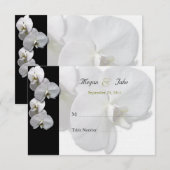 Witte Orchidee Tafel Stoelen Kaarten (Voorkant / Achterkant)