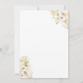 Witte orchidee tropische papegaaien elegante bruil kaart (Achterkant)