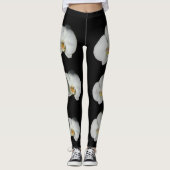 Witte orchidee, tropische witte bloemen leggings (Voorkant)